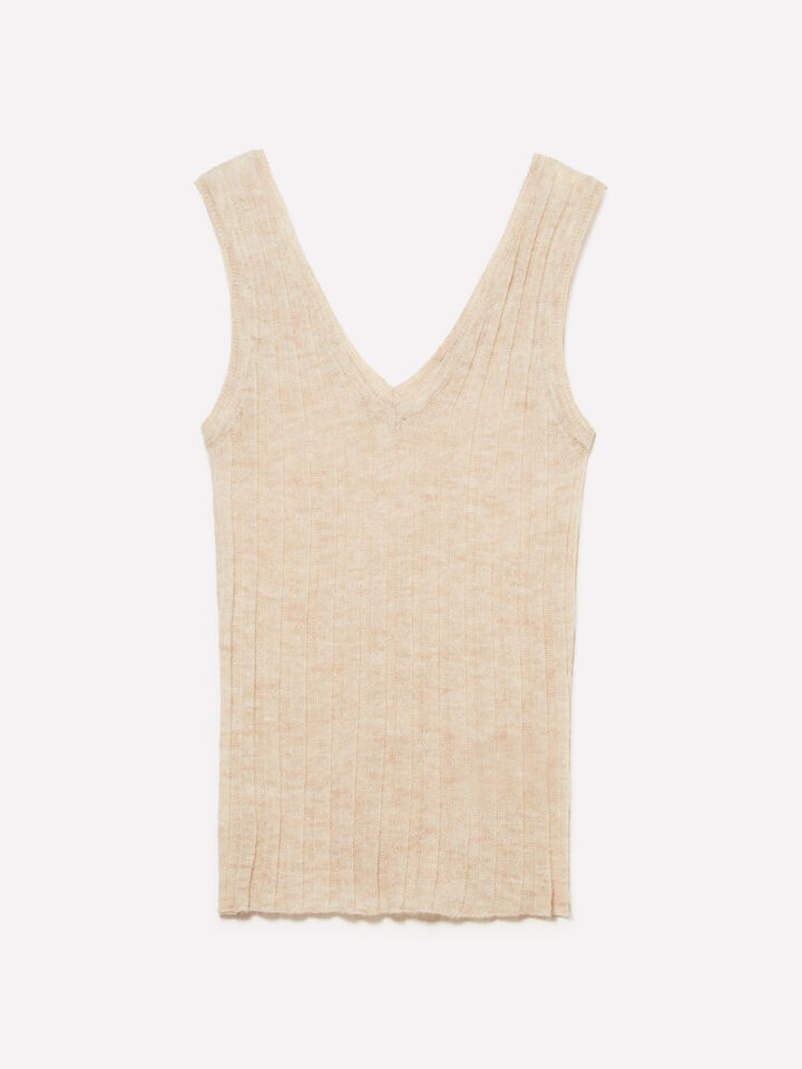 Top de malha branco nata - tops para mulher - Branco Nata | Sisley image number 5